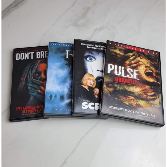 Lot Of 4 Horror Movie DVDs Spooky Season Halloween Scream Scary Ghost - Picture 1 of 4